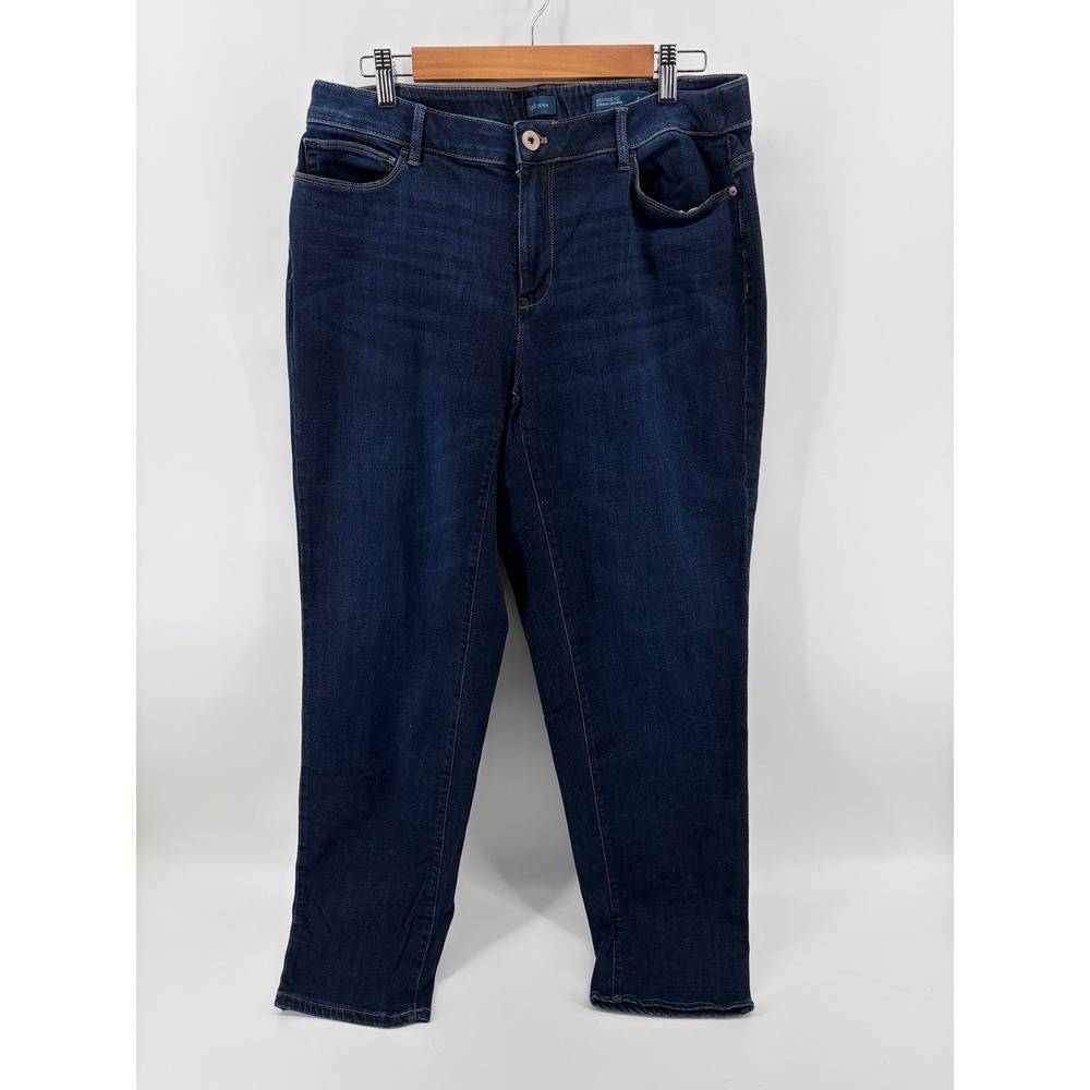 J.Jill Denim, Boyfriend Straight-Leg, Ankle Dark Wash Jeans, Women's Size 16